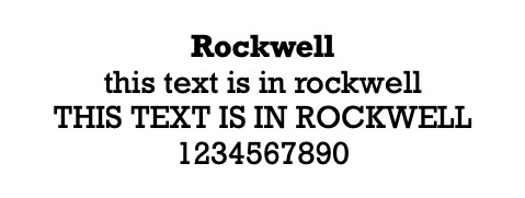 rockwell font