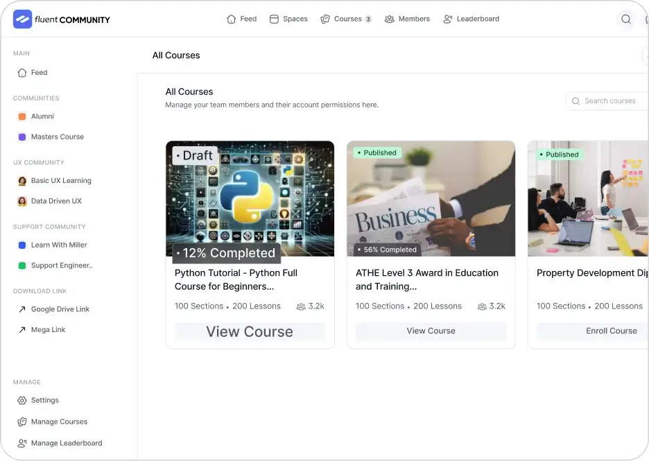 course builder fluent community