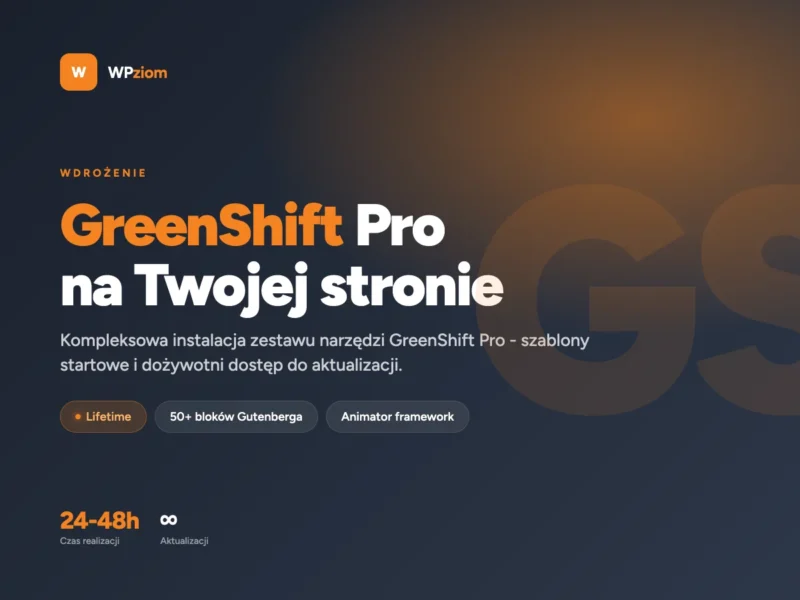 Wdrożenie GreenShift Pro