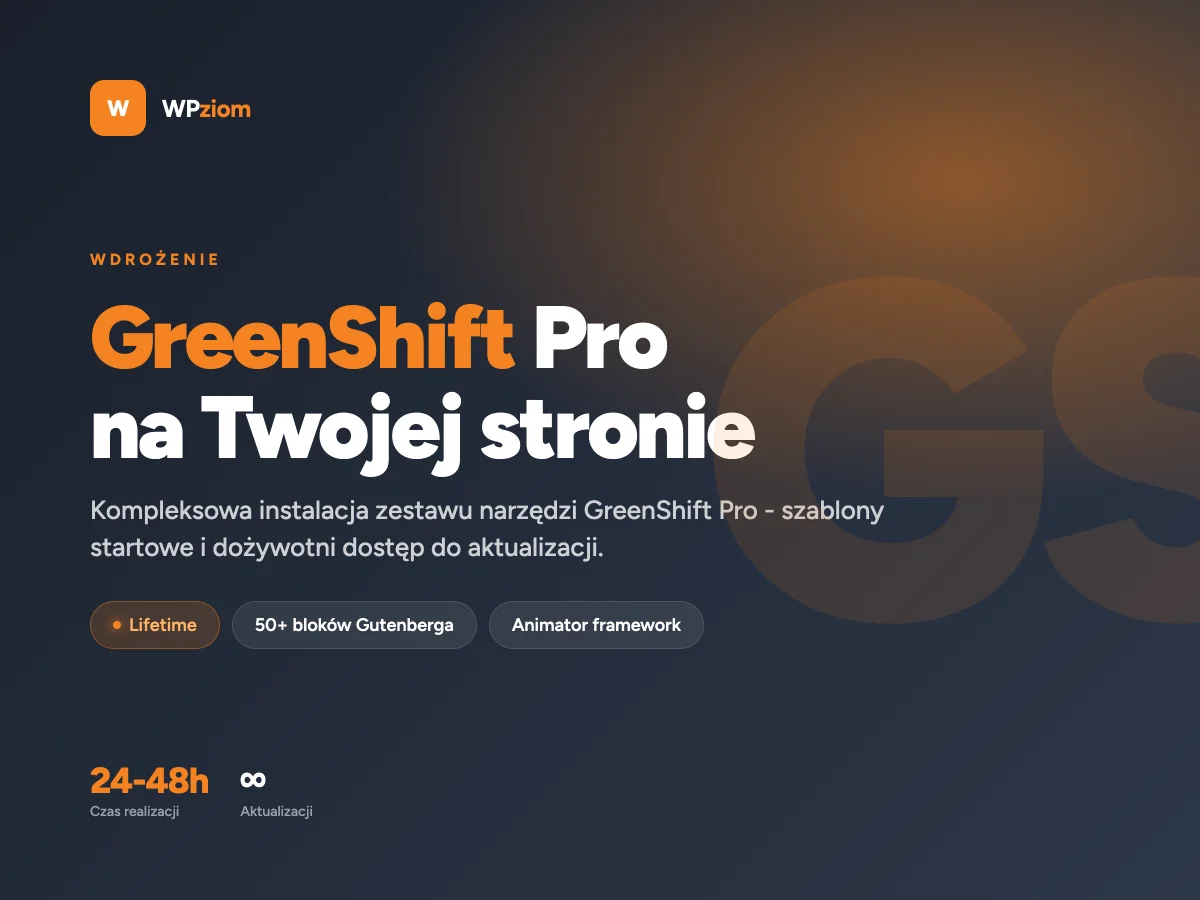 Wdrożenie GreenShift Pro